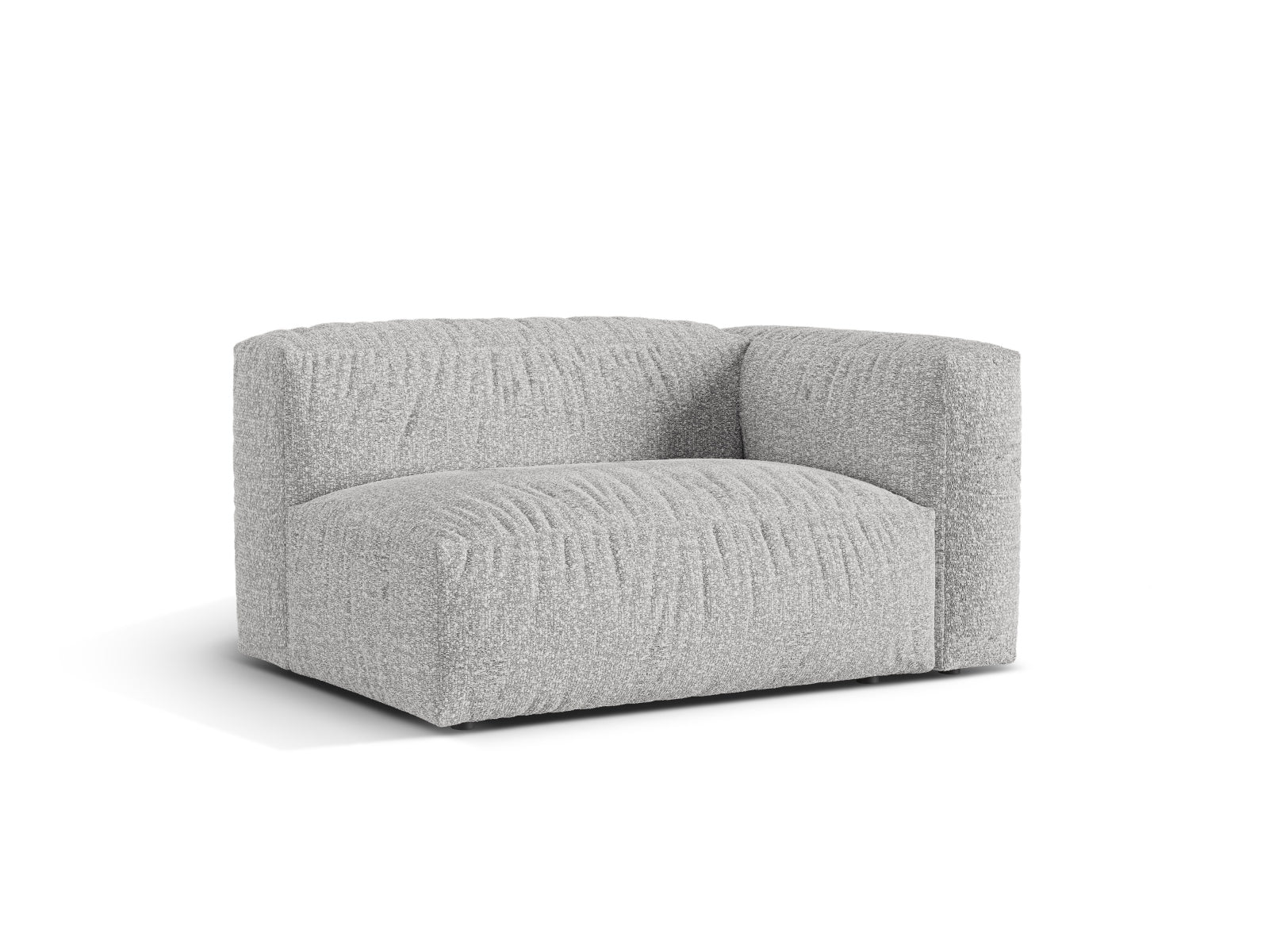 Elegantes Doppelsitz-Sofa rechts Martina in Silver-Monet, ideal für moderne Wohnräume. Teil der modularen Sofa-Kollektion von Micadoni.