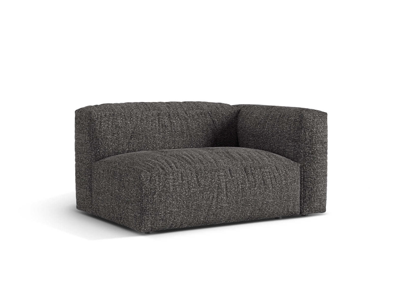 Elegantes Doppelsitz-Sofa rechts Martina in Anthrazit, ideal für moderne Wohnräume. Teil der modularen Sofa-Kollektion von Micadoni.