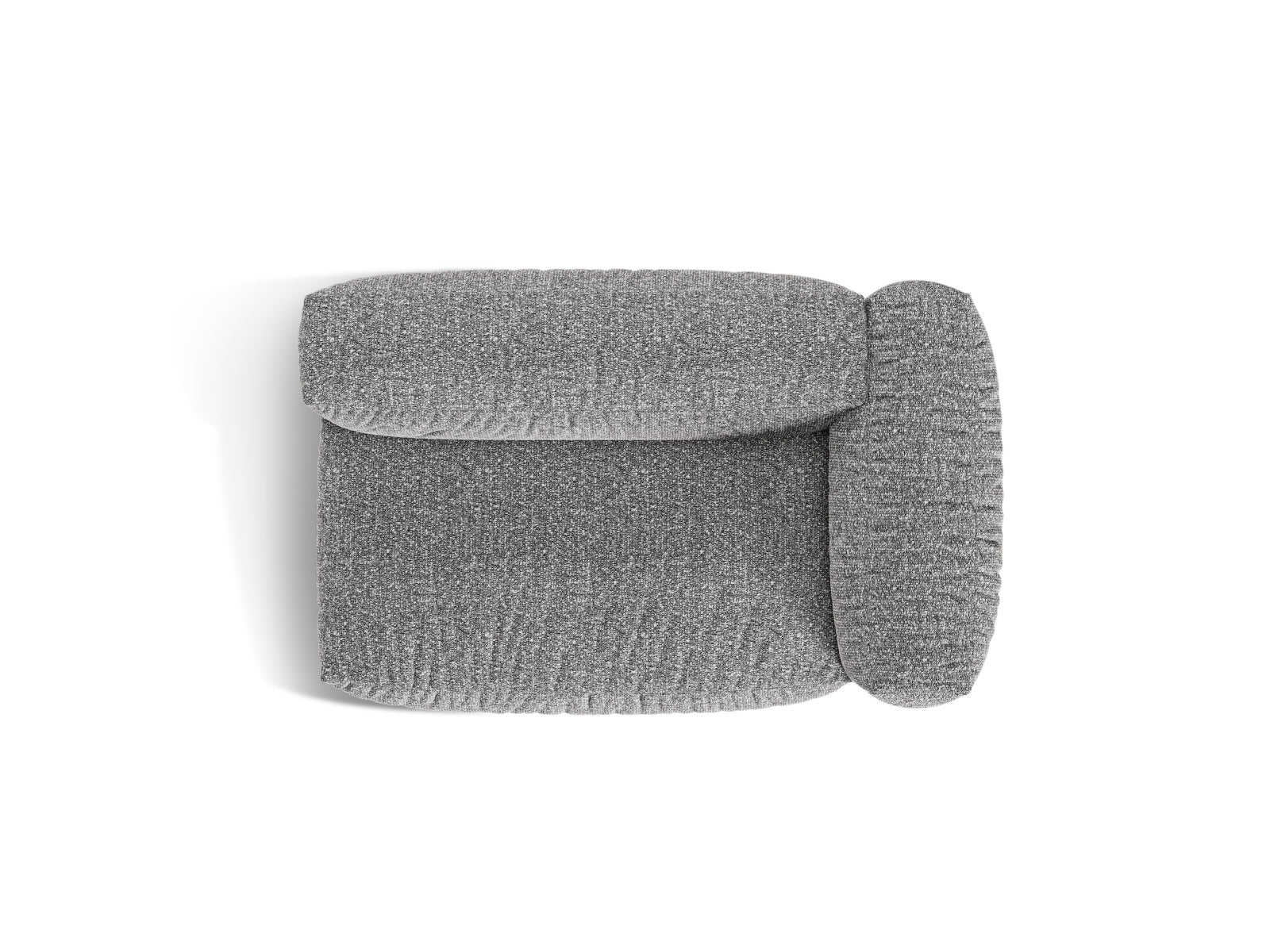 Modulares Doppelsitz-Sofa rechts Martina in edlem Graphit, perfekt für kreative Raumgestaltungen und gemütliche Sitzgelegenheiten.