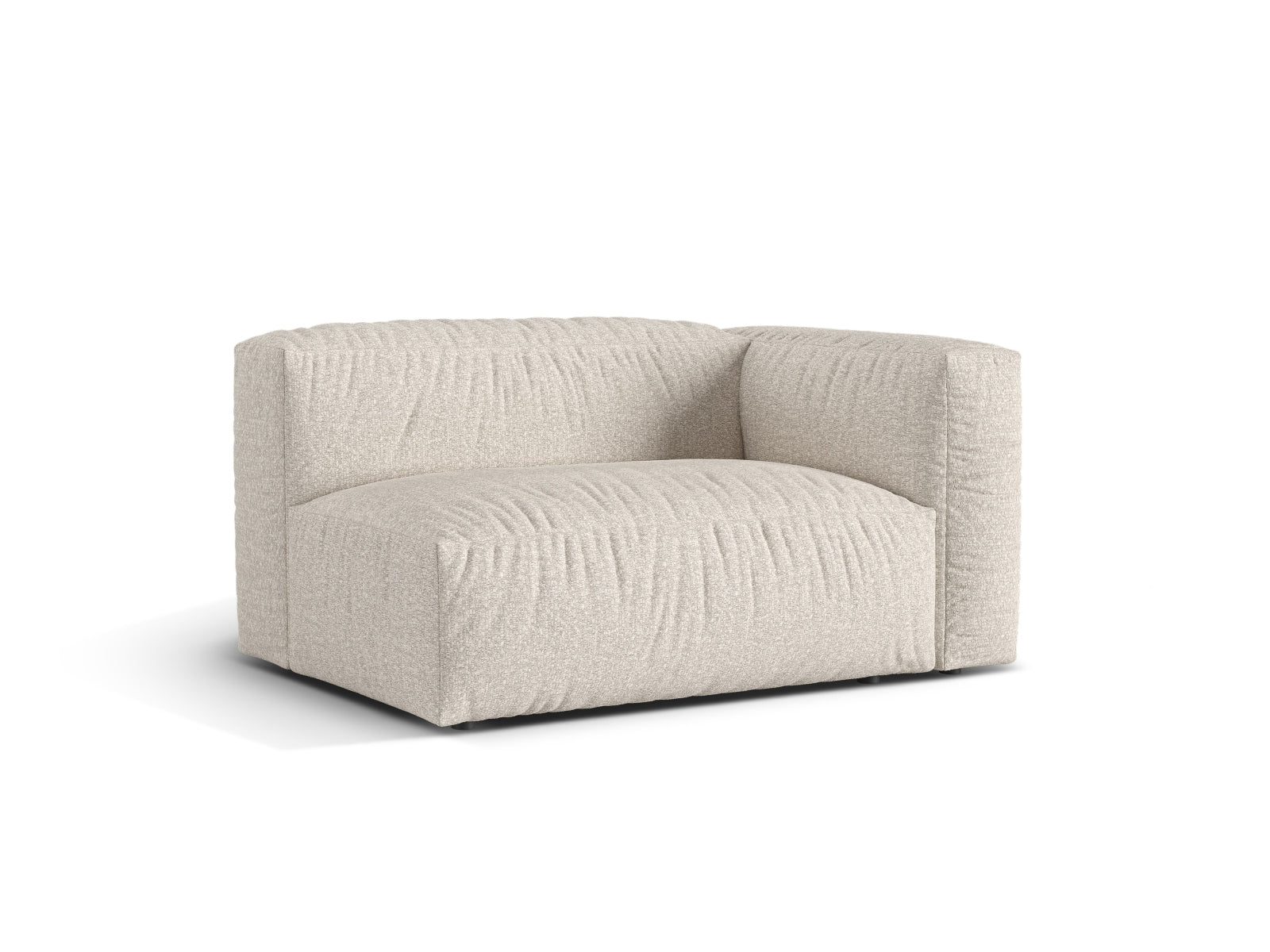 Beige Doppelsitz-Sofa Martina von Micadoni, stilvolles modulares Design für modernen Wohnraum, bequem und elegant.