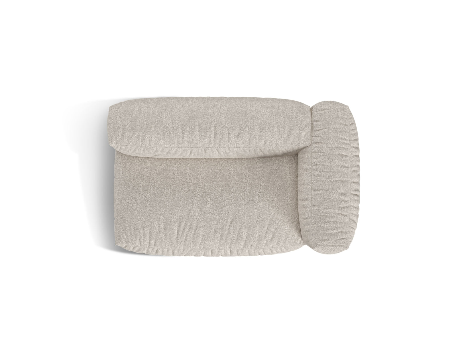 Stilvolles Doppelsitz-Sofa Martina in sanftem Beige, ideal für kreative Raumgestaltungen und gemütliche Entspannungsecken.