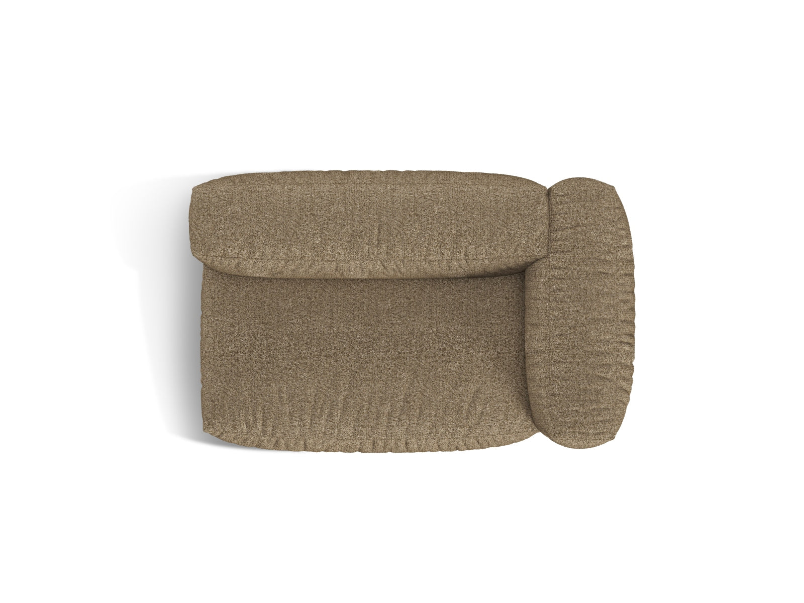 Stilvolles, modernes Doppelsitz-Sofa rechts Martina in sanftem Cappuccino, perfekt für entspannte Momente und stilvolle Wohnräume.