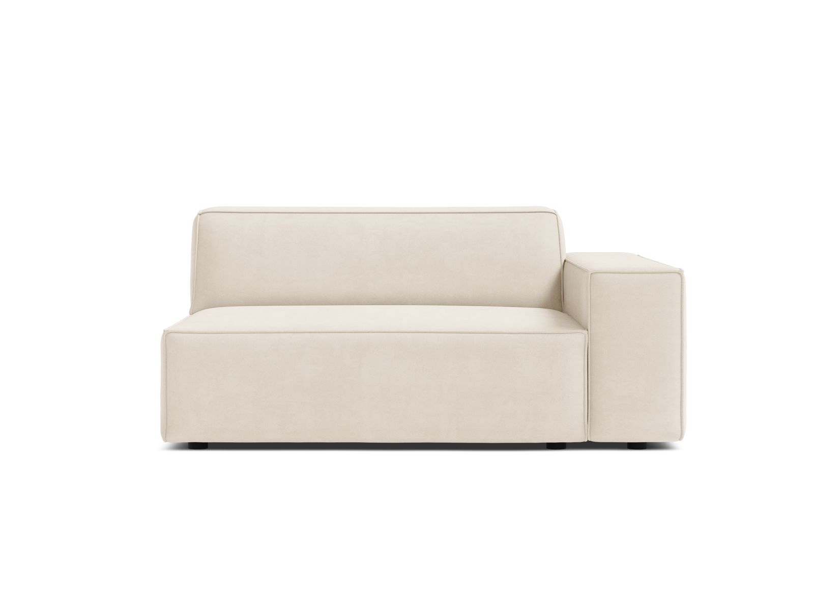 1-Sitzer Modul Rechts Jodie in Light Beige-Bluvel präsentiert im Onlineshop von KAQTU Design AG. Modulares Sofa ist von Micadoni
