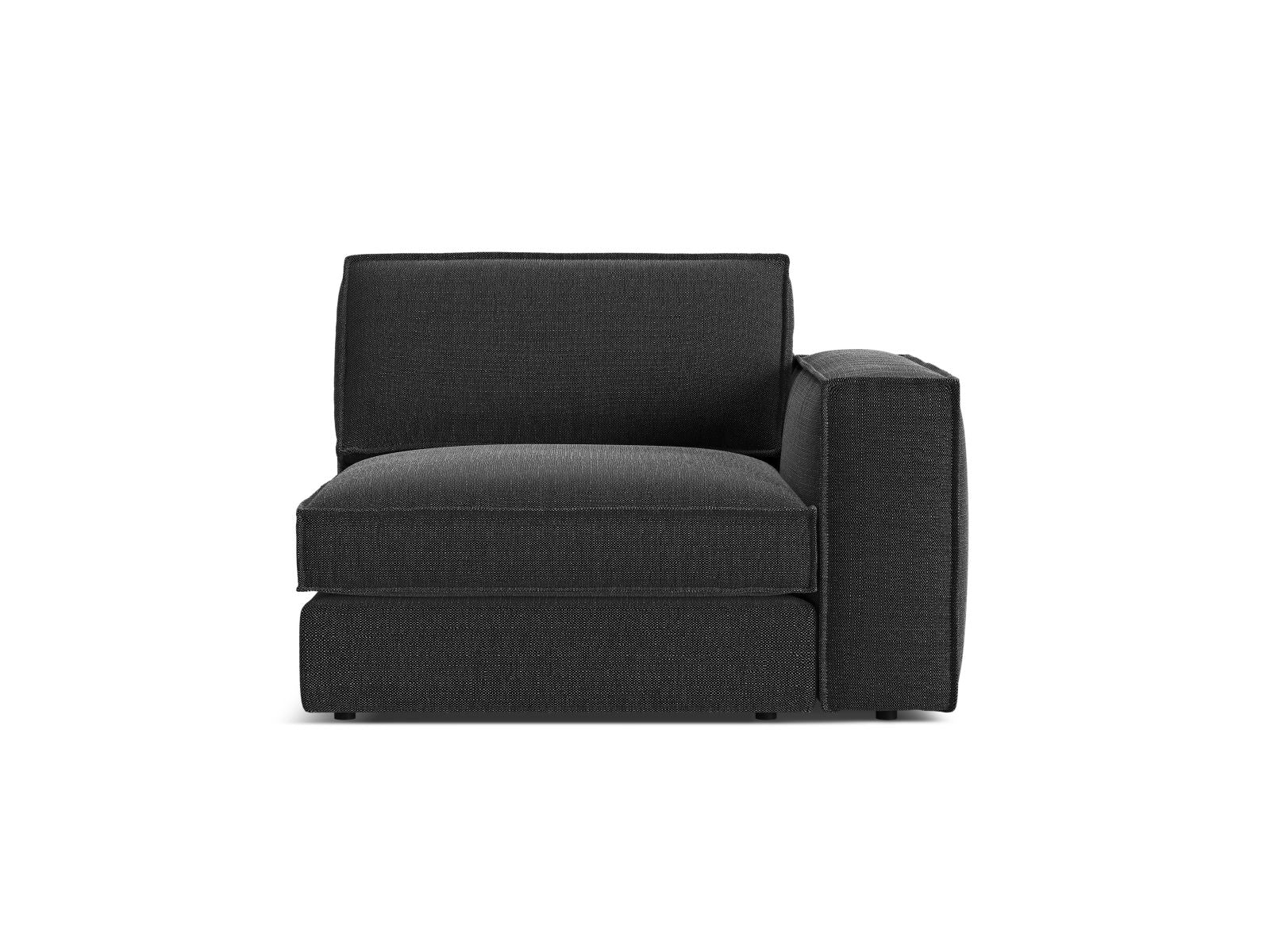 1-Sitzer Modul Rechts Pola in Black-Babel präsentiert im Onlineshop von KAQTU Design AG. Modulares Sofa ist von Micadoni
