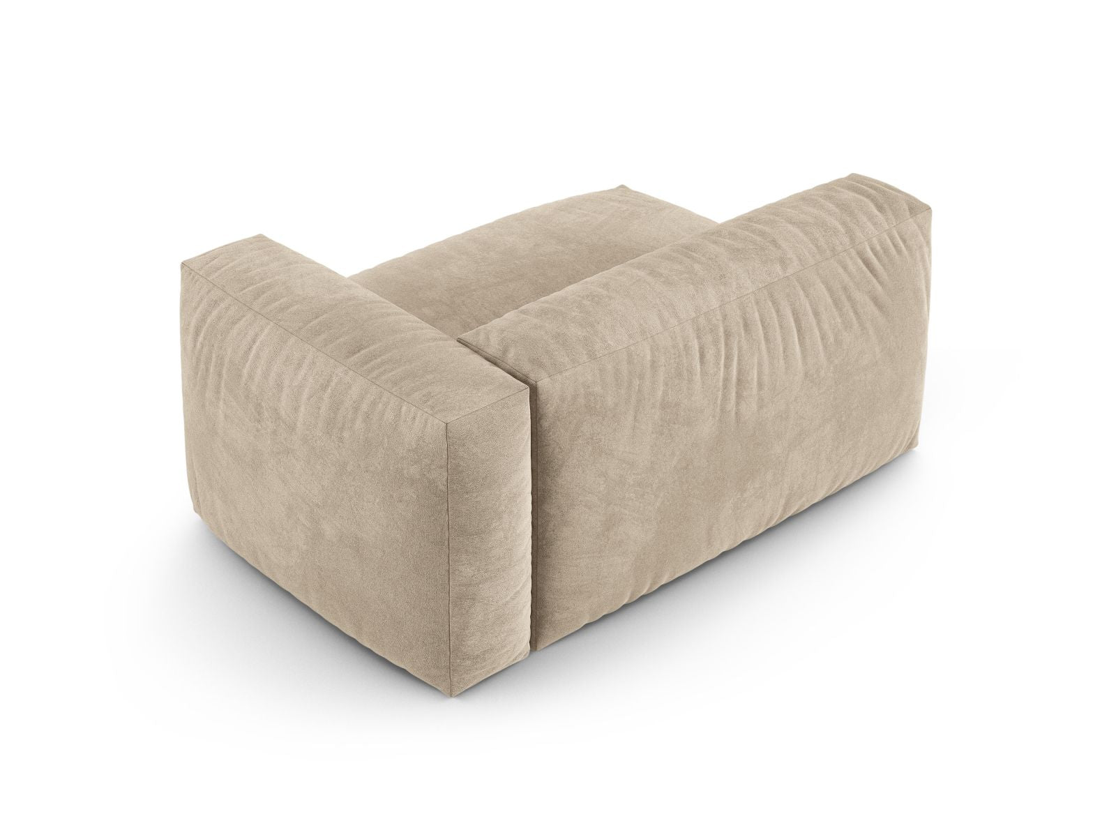 Elegantes XL Doppelsitz-Sofa rechts Martina in sanftem Beige, ideal für zeitgemäße Einrichtung. Modulares Design von Micadoni für vielseitige Raumgestaltung.