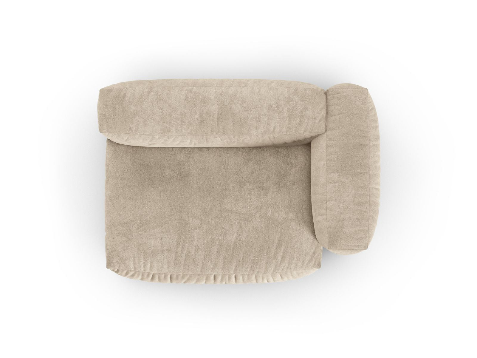 Stilvolles XL Doppelsitz-Sofa rechts Martina in zartem Beige, perfekt für moderne Wohnkonzepte. Flexibles modulares Sofa von Micadoni.