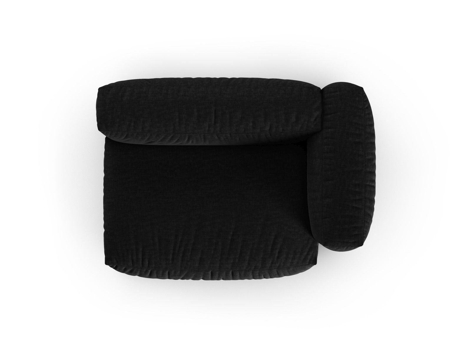 Stilvolles XL Doppelsitz-Sofa Martina in Schwarz, perfekt für zeitgemäße Interiors. Modular und vielseitig für kreative Raumgestaltungen.