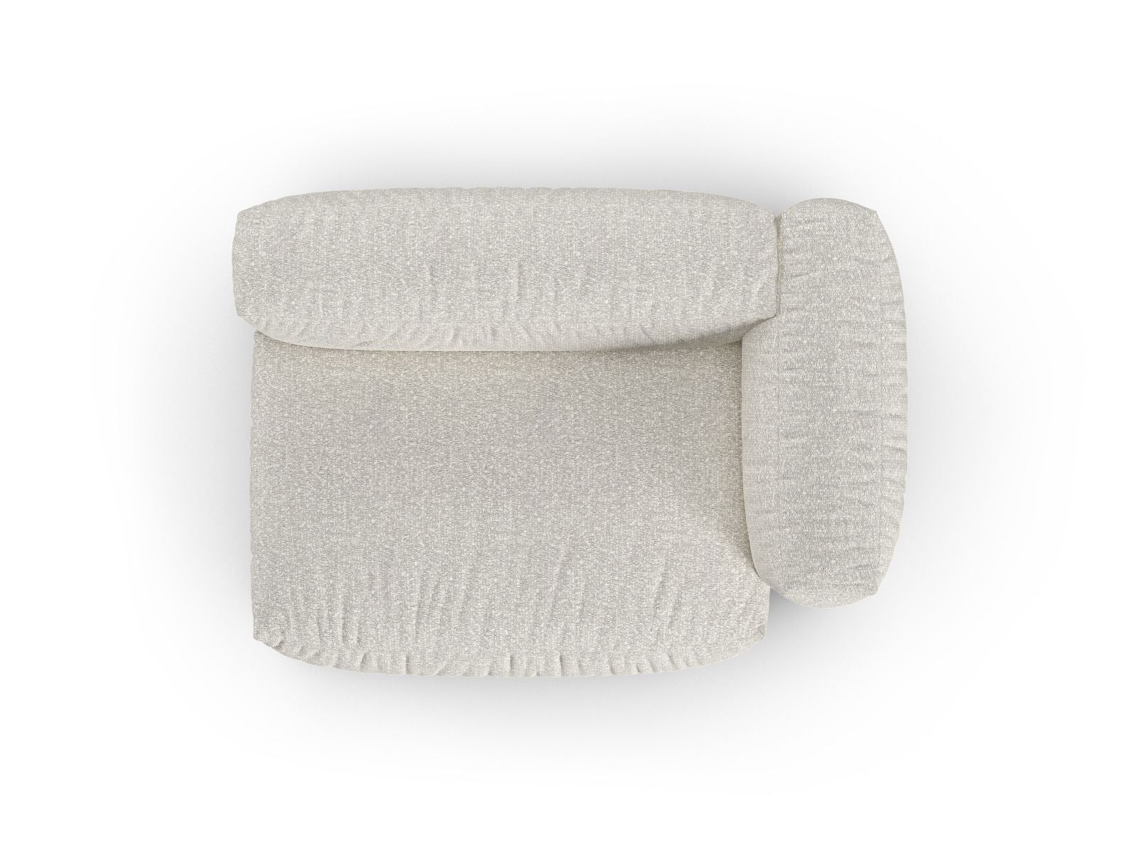 Modernes XL Doppelsitz-Sofa Martina in Grau-Beige Melange, perfekt für gemütliche Wohnzimmer. Flexibles modulares Design für persönliche Gestaltung.