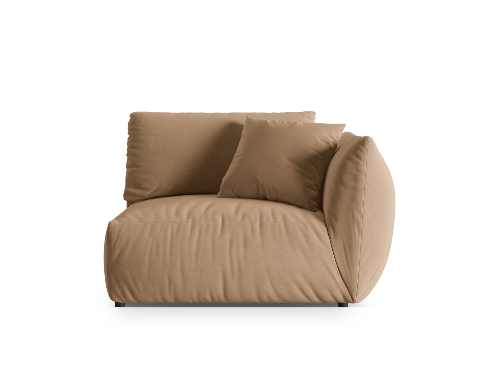 Elegantes Chris Velour Modul 1 Sitzer in Sand-Casino, ideal für stilvolle Wohnräume und komfortable Lounge-Bereiche.