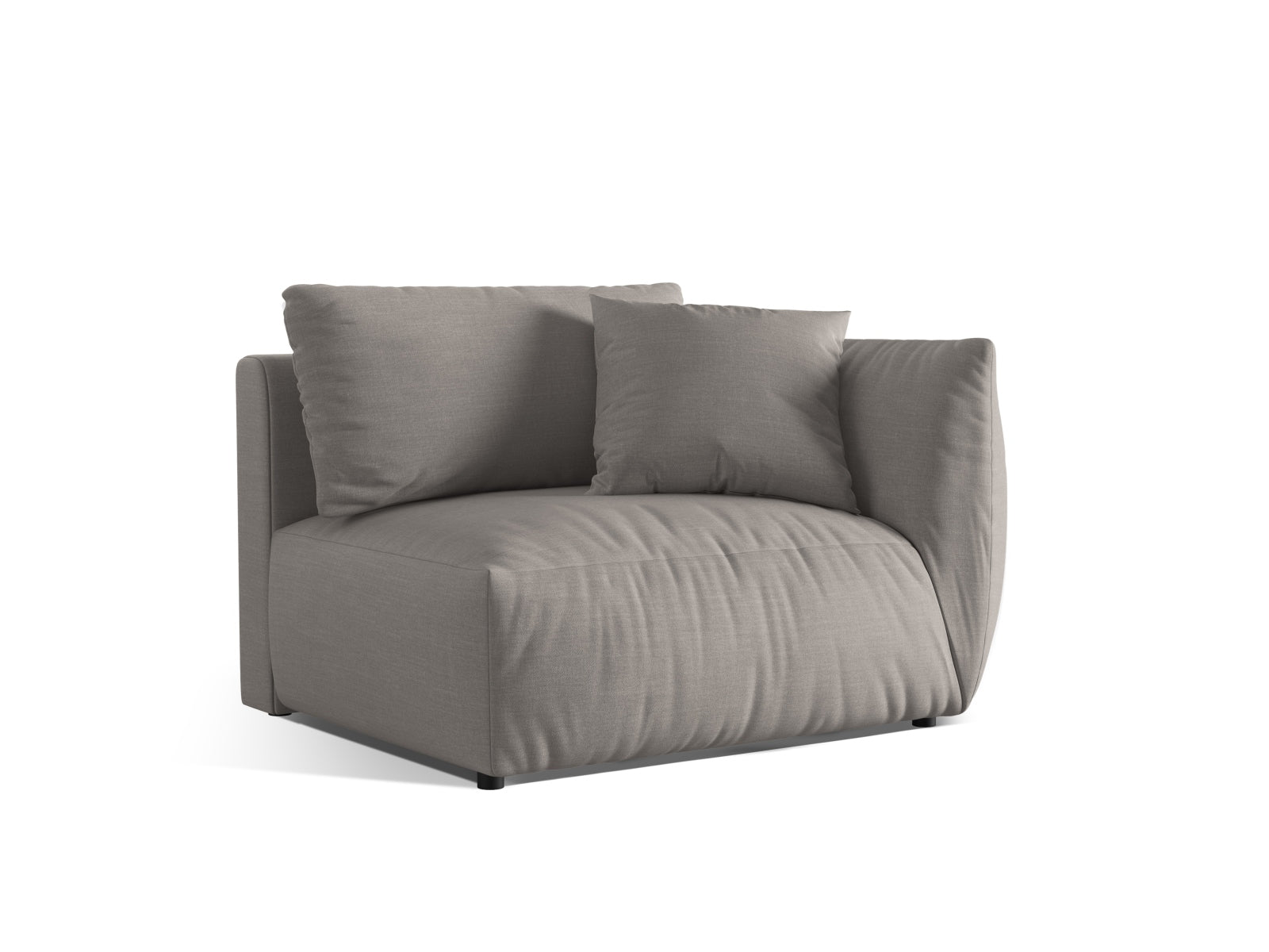 Elegantes 1-Sitzer-Modul "Chris" in Natural-LINS, perfekt für individuelle Sofa-Arrangements und modernes Wohndesign.
