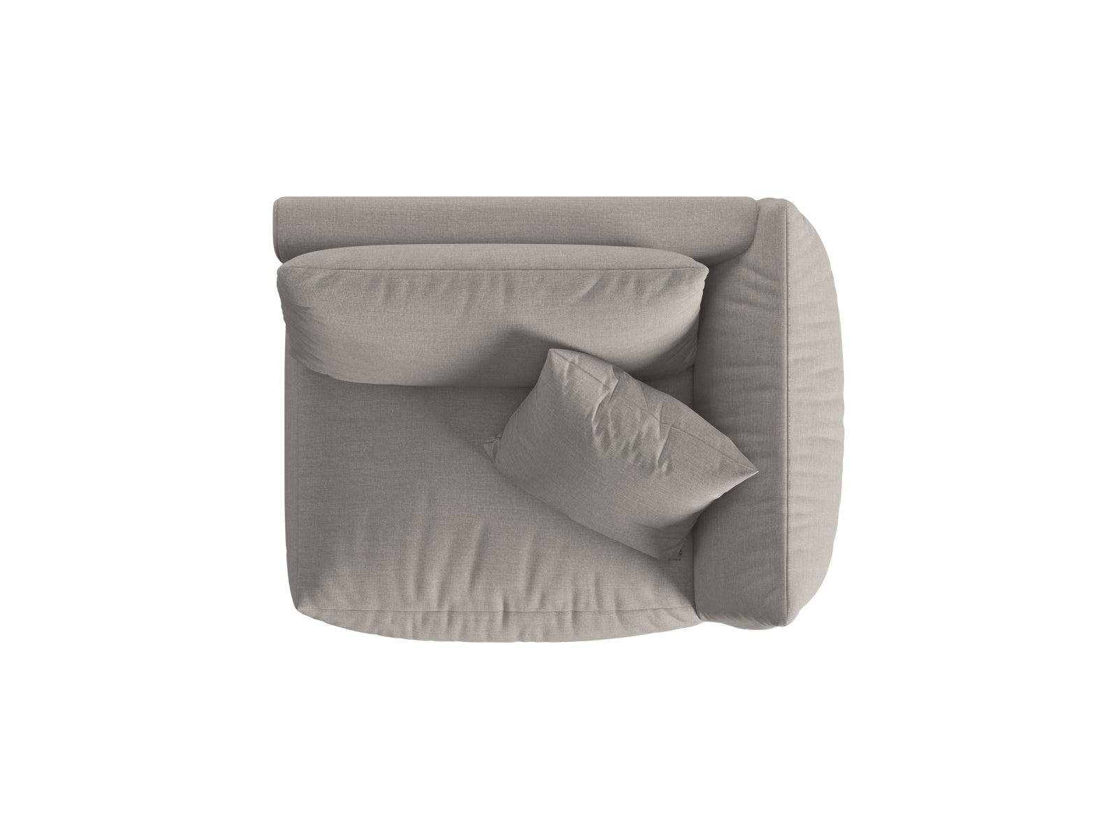 Elegantes 1-Sitzer-Modul "Chris" in Natural-LINS, perfekt für individuelle Sofa-Arrangements und modernes Wohndesign.
