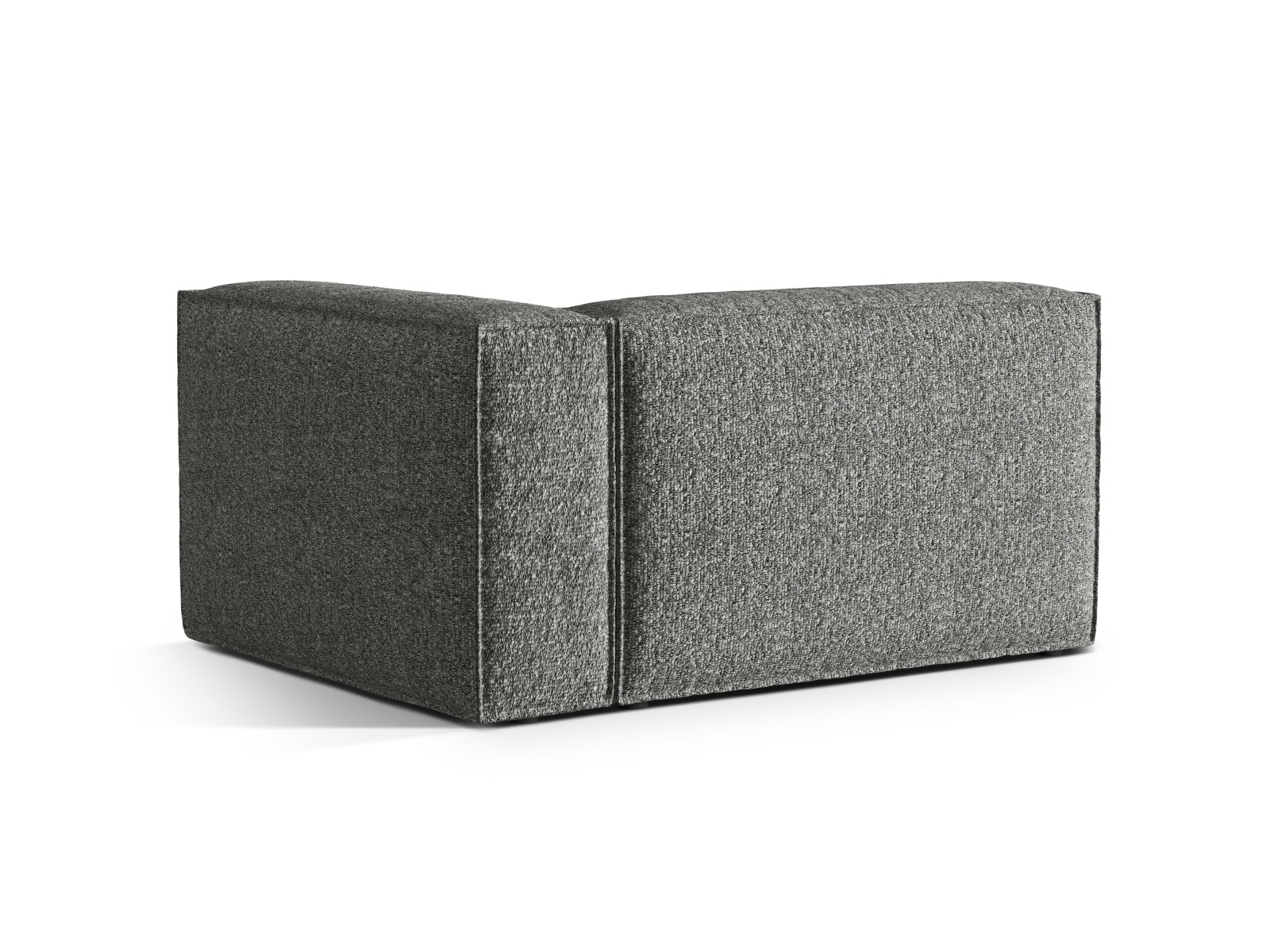 Elegantes Nuria Boucle 2-Sitzer Sofa in Graphit, ideal für moderne Wohnräume, präsentiert von Micadoni.