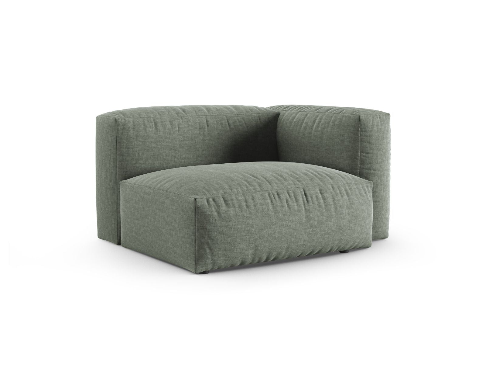 Elegantes 1-Sitzer Sofa Martina Wide XL in Moss Green-Boston, ideal für moderne Wohnräume. Teil der modularen Sofa-Kollektion von Micadoni.