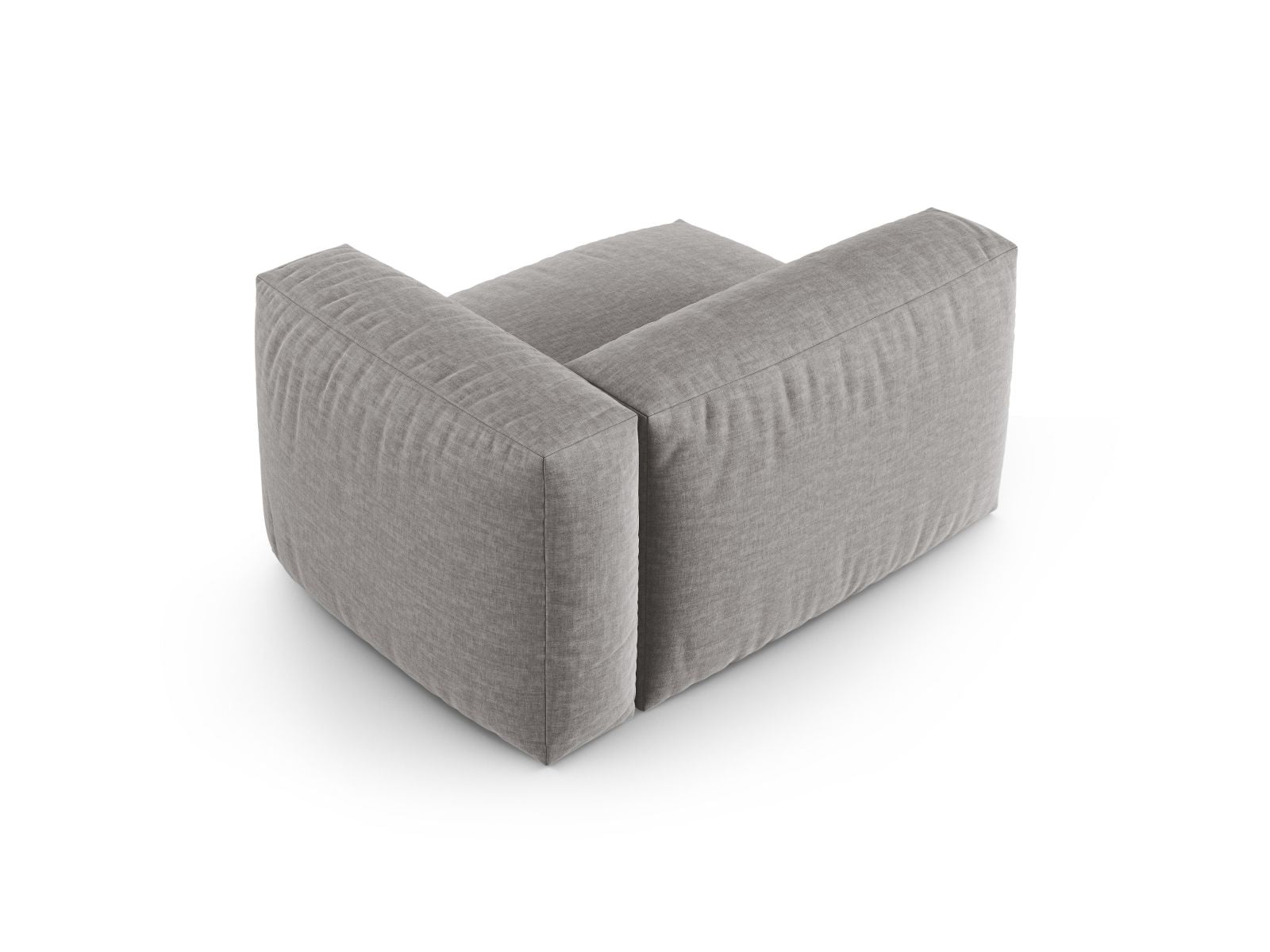 Elegantes 1-Sitzer Sofa Martina Wide XL in dezentem Grau, ideal für moderne Wohnräume und vielseitige Gestaltungsmöglichkeiten.