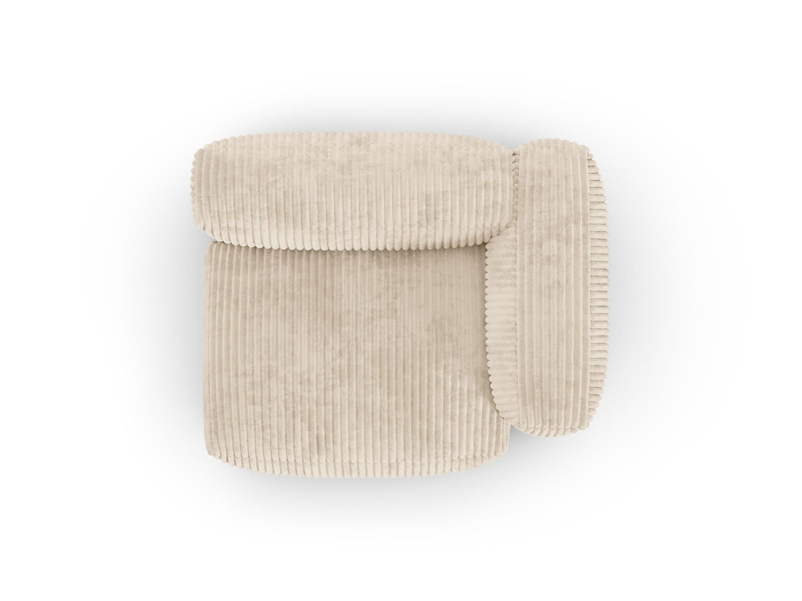Stilvolles 1-Sitzer Sofa Martina Wide XL in sanftem Beige, perfekt für zeitgemäße Einrichtungsideen. Modulares Design von Micadoni.