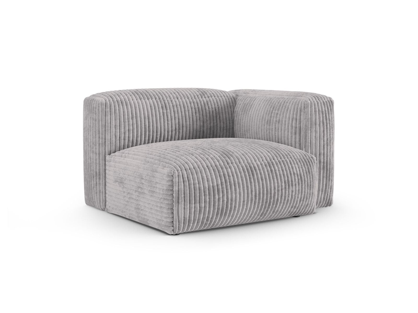 Elegantes 1-Sitzer Sofa Martina Wide XL in hellem Grau, ideal für moderne Wohnräume. Teil der modularen Sofa-Kollektion von Micadoni.