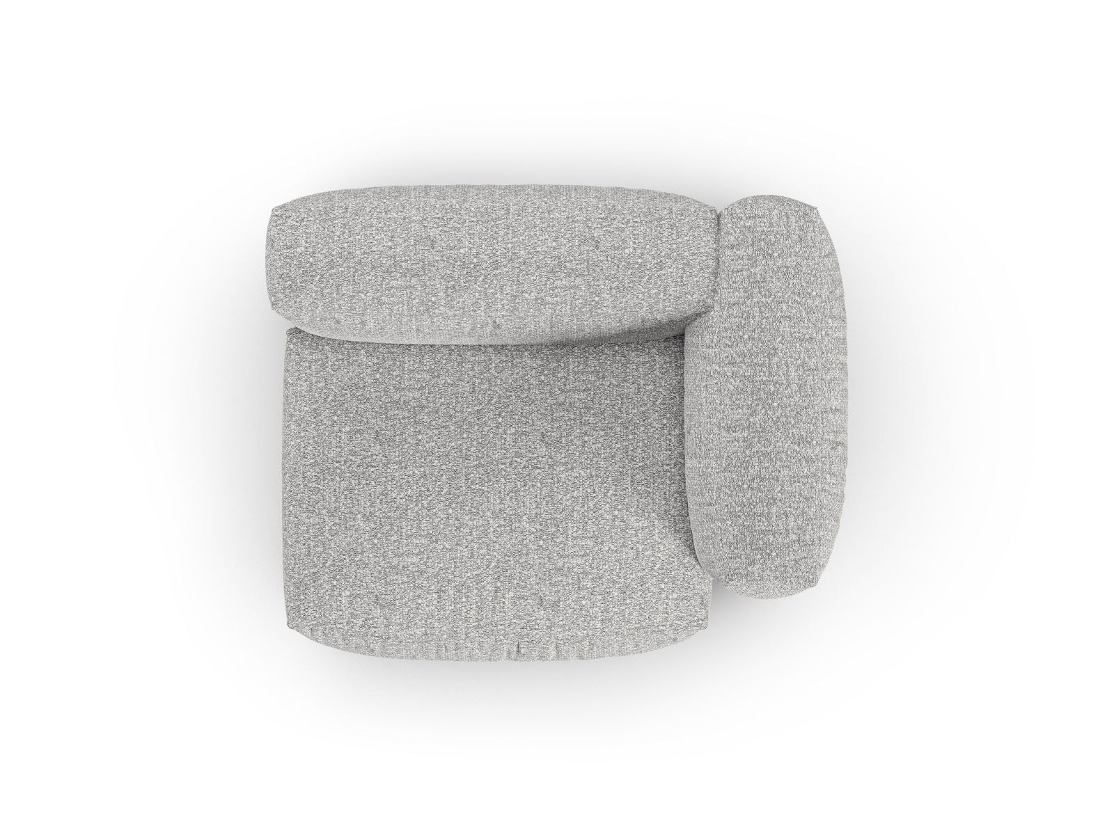 Stilvolles 1-Sitzer Sofa Martina Wide XL in edlem Silber, perfekt für zeitgemäße Einrichtungen. Vielseitig und anpassbar für jeden Raum.
