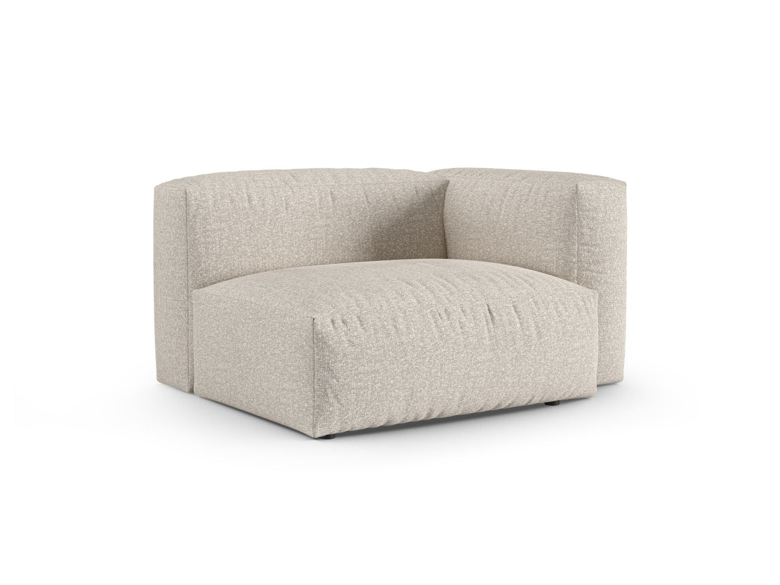 Beige 1-Sitzer Sofa Martina Wide XL rechts, stilvolles modulares Design von Micadoni, ideal für moderne Wohnräume.