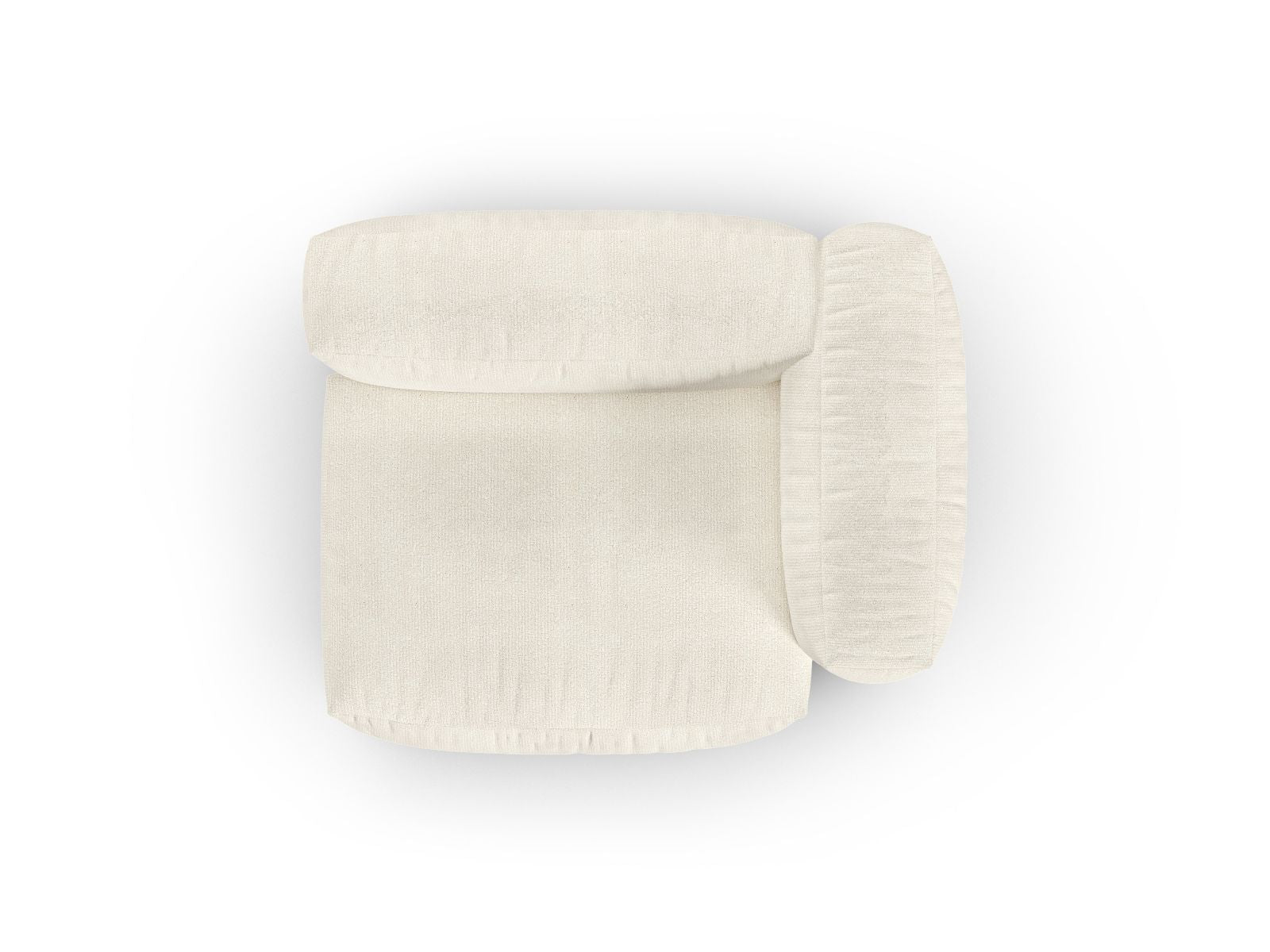 Stilvolles 1-Sitzer Sofa Martina Wide XL in sanftem Ivory-Monet, perfekt für kreative Raumkonzepte und gemütliche Entspannung.