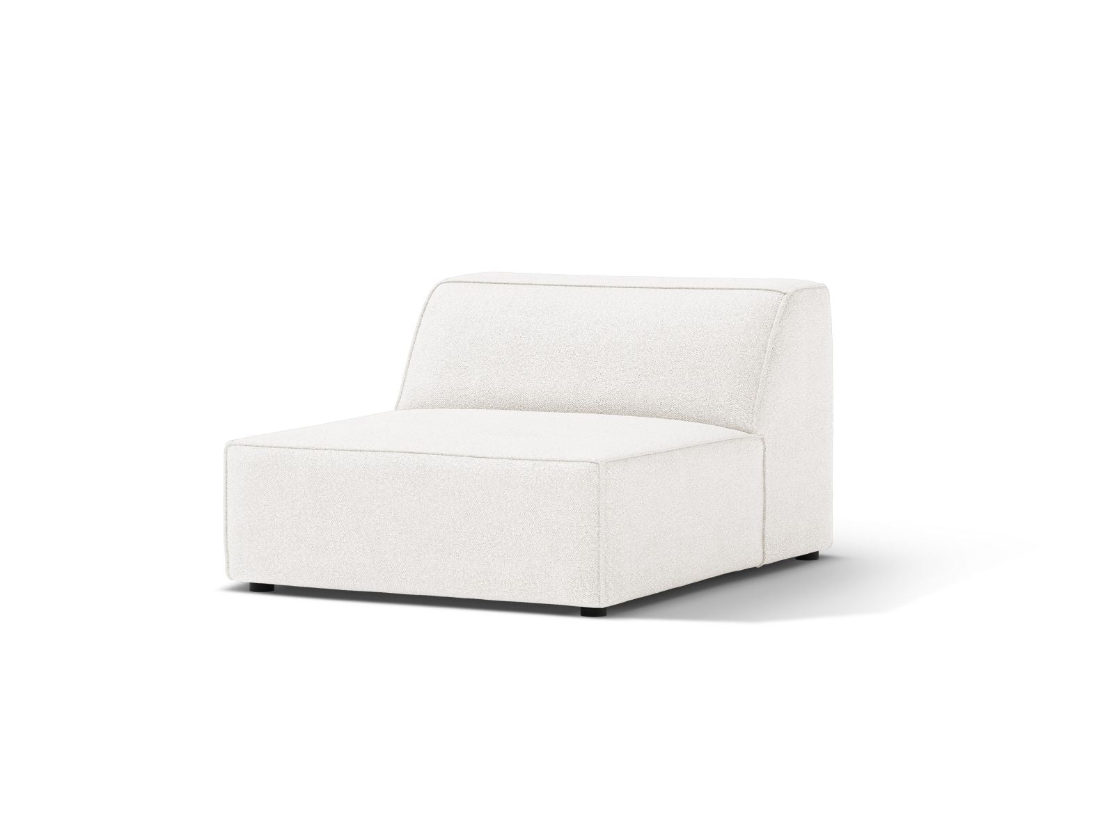 Elegantes 1-Sitzer Modul Armless Jodie in Weiß, ideal für moderne Wohnräume. Teil des vielseitigen modularen Sofas von Micadoni.