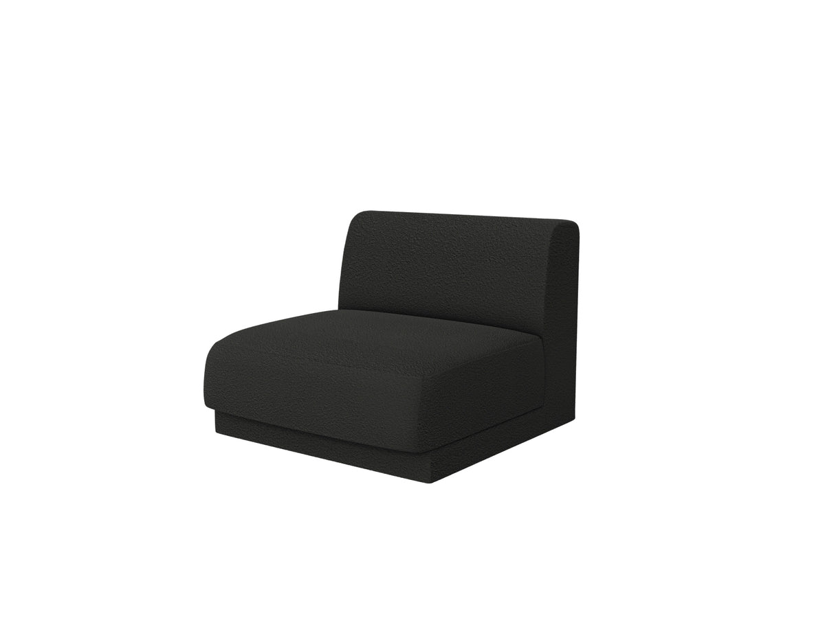 Miley Modul Armless 1 Sitzer in Black-Baloo präsentiert im Onlineshop von KAQTU Design AG. Modulares Sofa ist von Micadoni