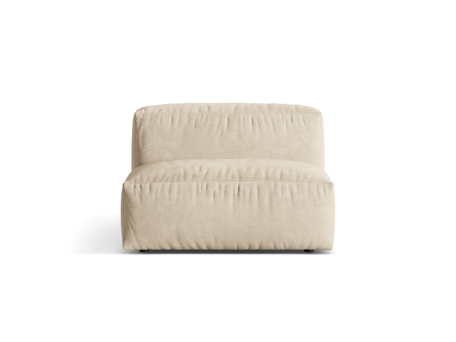 Martina Velour Modul Armless 1 Sitzer in Light Beige präsentiert im Onlineshop von KAQTU Design AG. Modulares Sofa ist von Micadoni