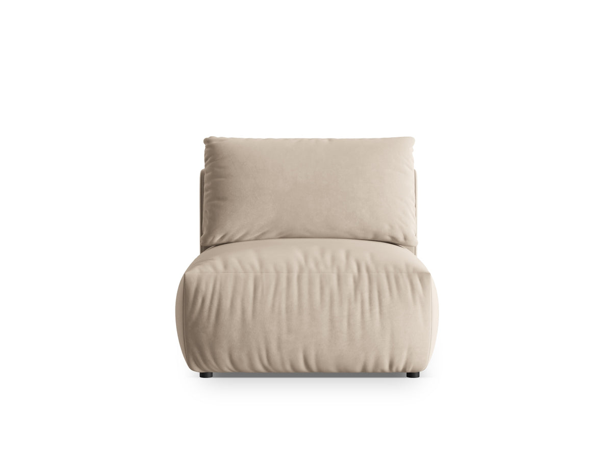 Chris Velour Modul Armless 1 Sitzer in Ecru-Casino präsentiert im Onlineshop von KAQTU Design AG. Modulares Sofa ist von Micadoni