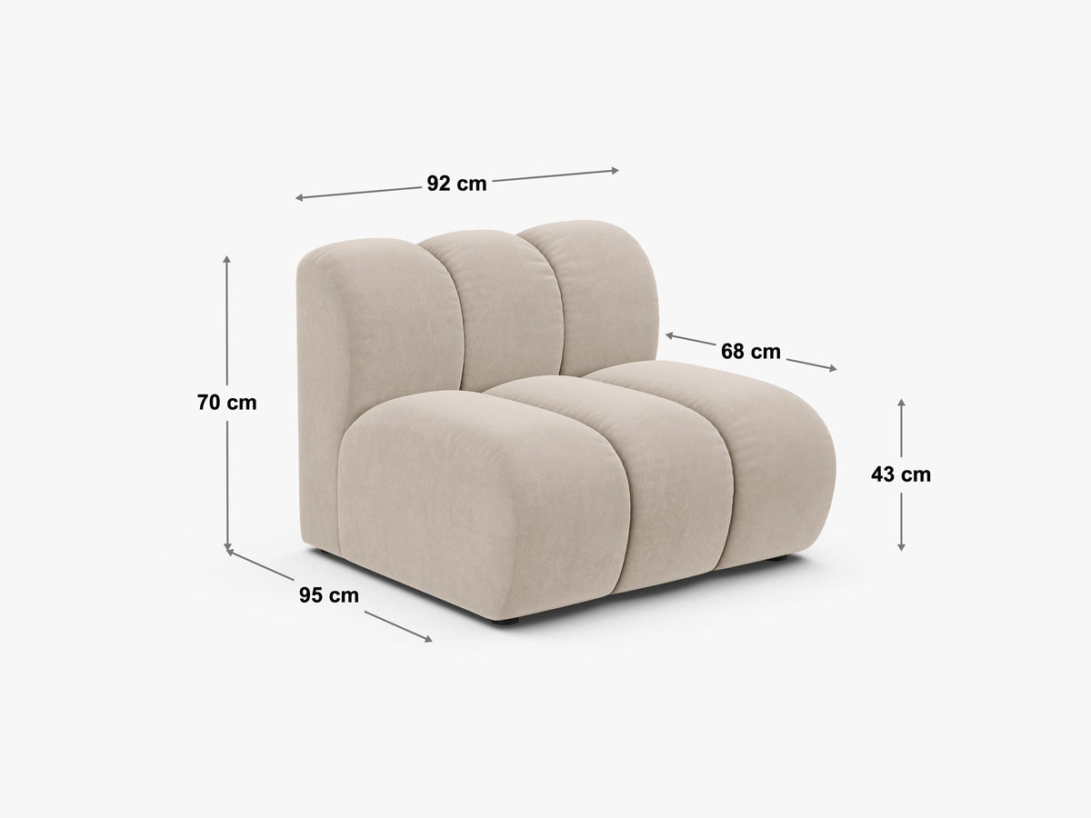 Lupine Sofamodul Armlos 92cm von Micadoni – Ansicht 45