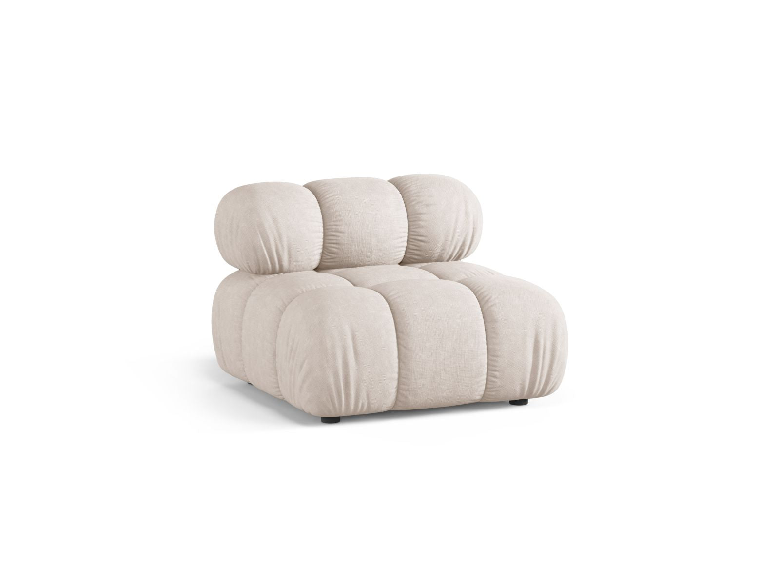 Beige 1-Sitzer Modul Armless Bellis von Micadoni, stilvolles und modernes Design für Ihr modulares Sofa, ideal für jedes Wohnambiente.
