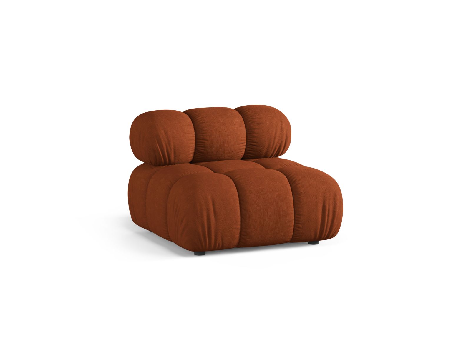 Elegantes 1-Sitzer Modul ohne Armlehnen Bellis in Brick-Liberty, ideal für individuelle Sofa-Kombinationen im modernen Wohnraum.