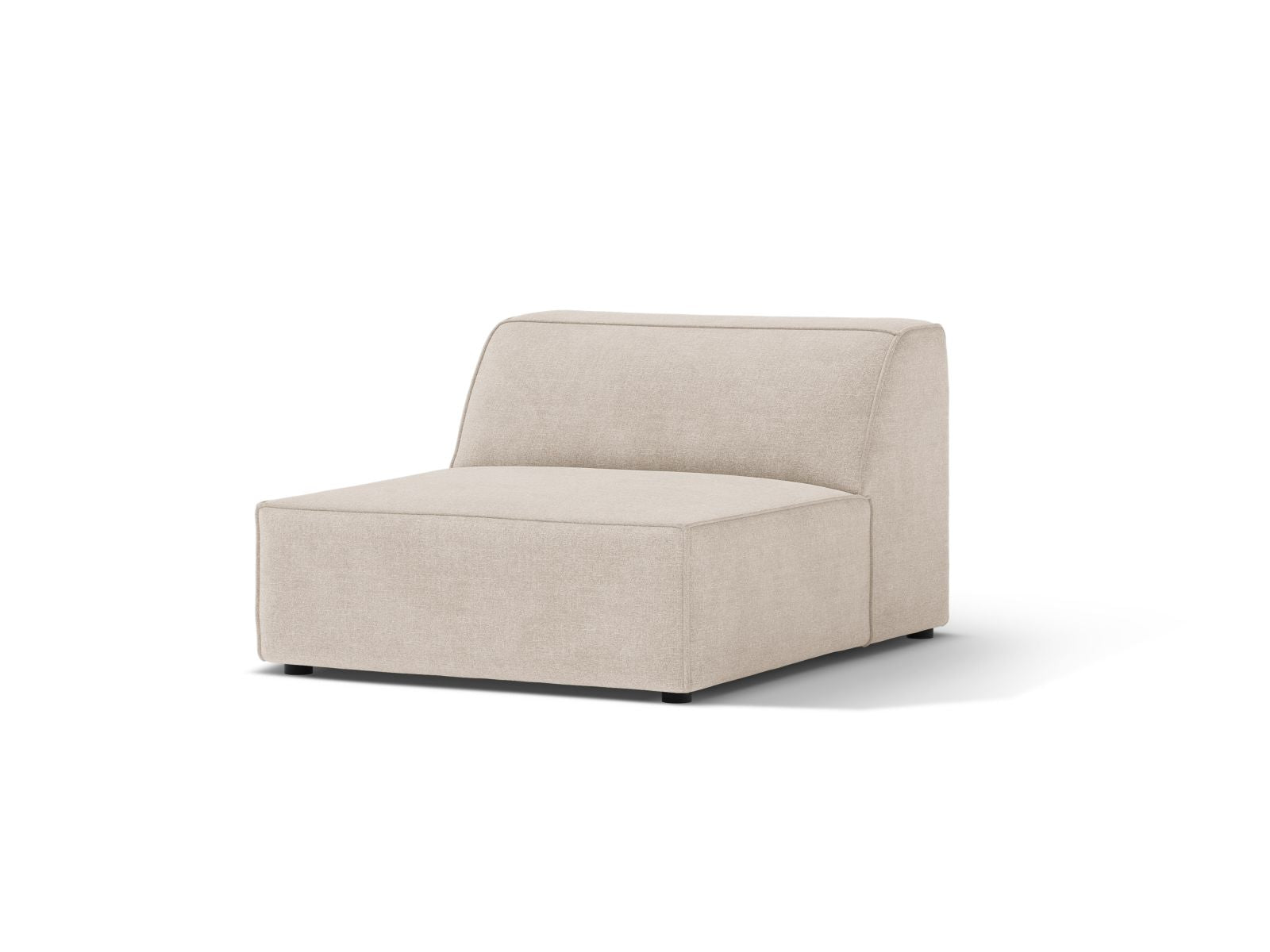 Beige 1-Sitzer Modul Armless Jodie von Micadoni, stilvolles und modernes Design für individuelle Wohnräume.