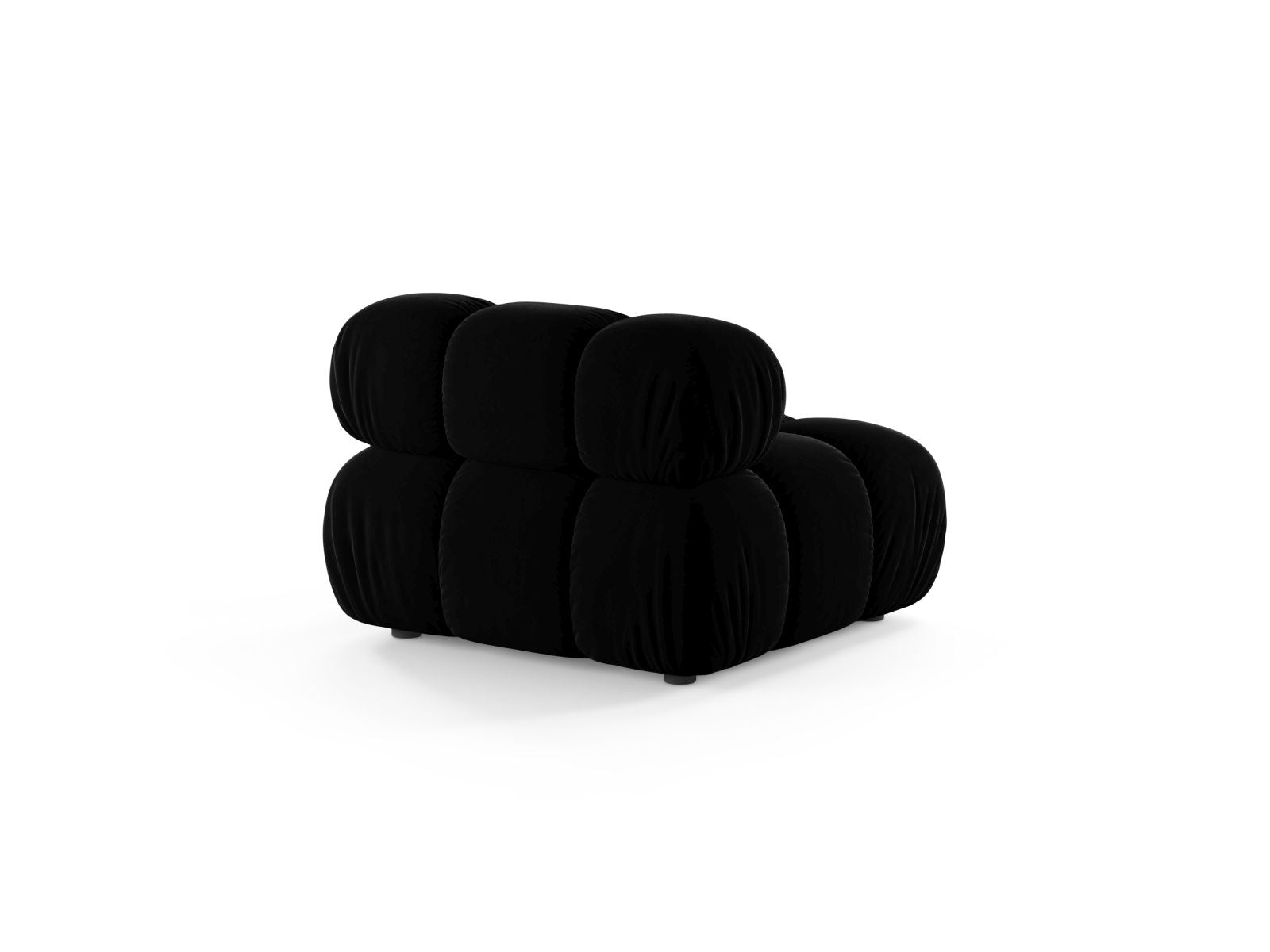 Elegantes 1-Sitzer Modul ohne Armlehnen in Schwarz, ideal für flexible und moderne Sofa-Layouts in stilvollen Wohnräumen.