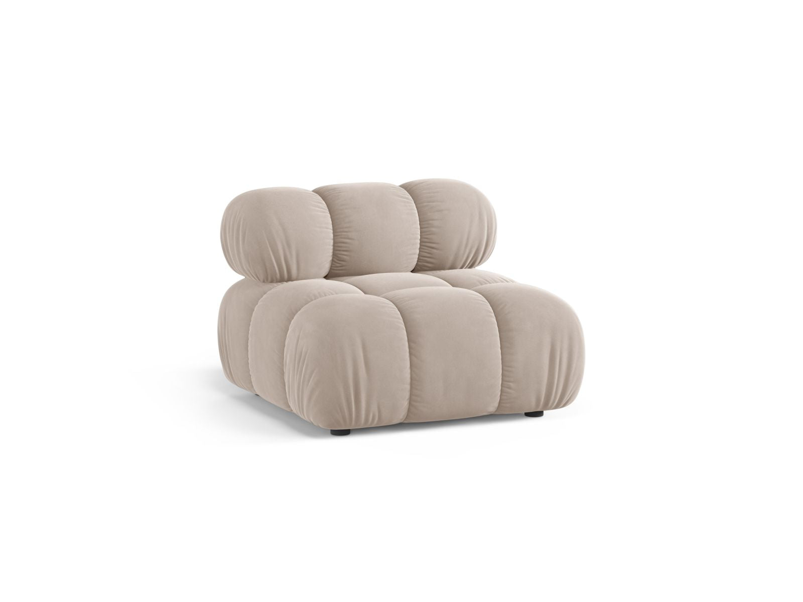 Elegantes 1-Sitzer Modul ohne Armlehnen in hellem Beige, ideal für individuelle Sofa-Kombinationen im modernen Wohnraum.