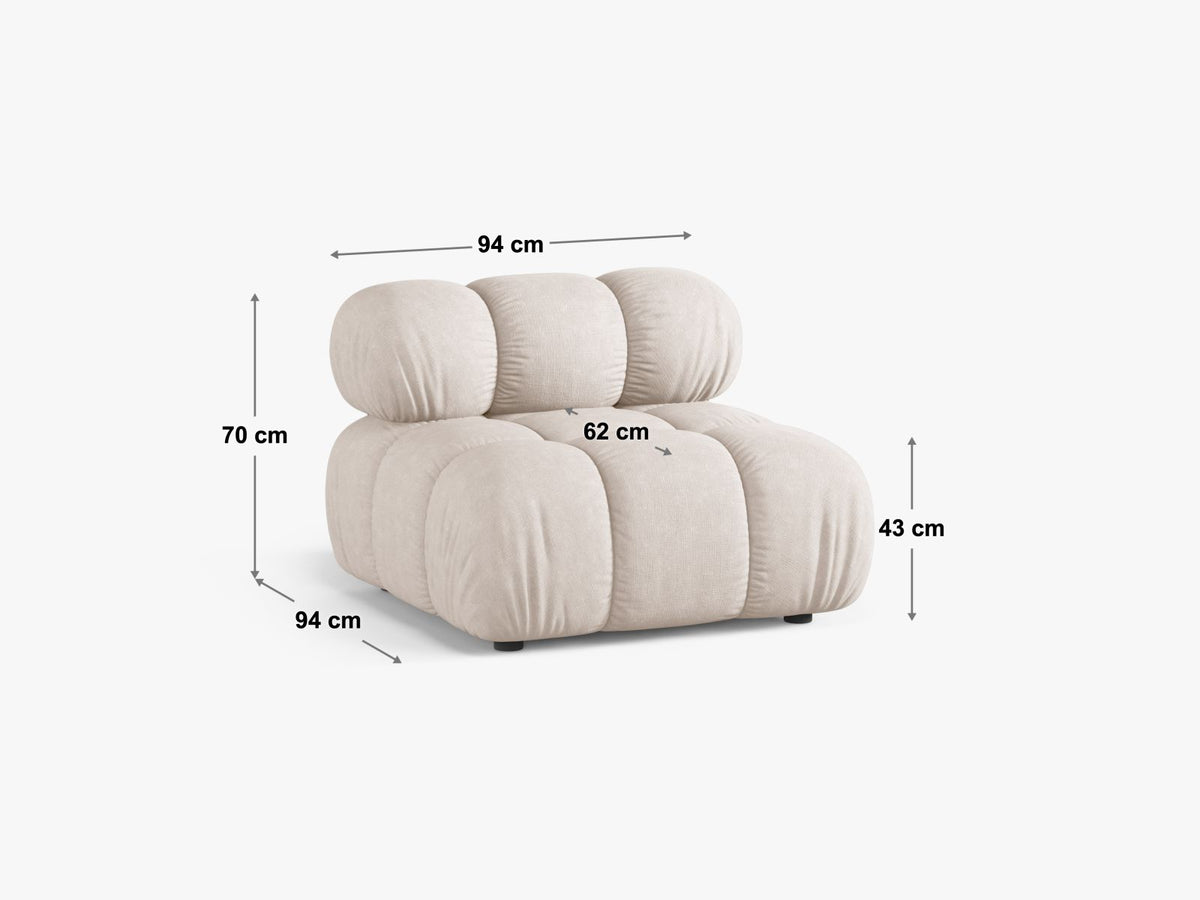 1-Sitzer Modul Armless Bellis in Coral-Venus präsentiert im Onlineshop von KAQTU Design AG. Modulares Sofa ist von Micadoni