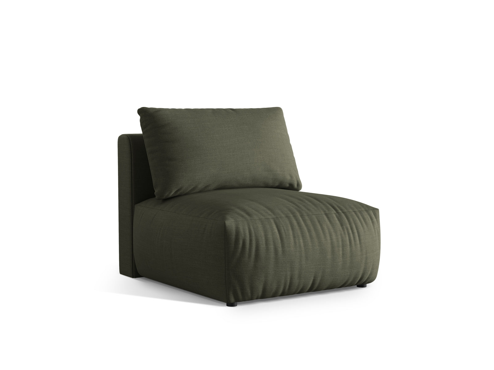 Eleganter Chris Modul Armless 1 Sitzer in sanftem Blau, ideal für moderne Wohnräume. Teil der vielseitigen Sofa-Kollektion von Micadoni.