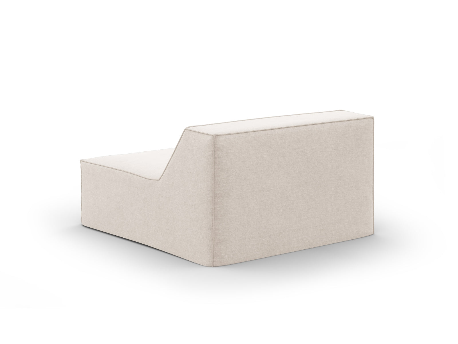 Beige Jodie Modul Armless 1 Sitzer von Micadoni, elegantes Sofa-Element ohne Armlehnen, perfekt für kreative Raumgestaltungen und vielseitige Kombinationen.