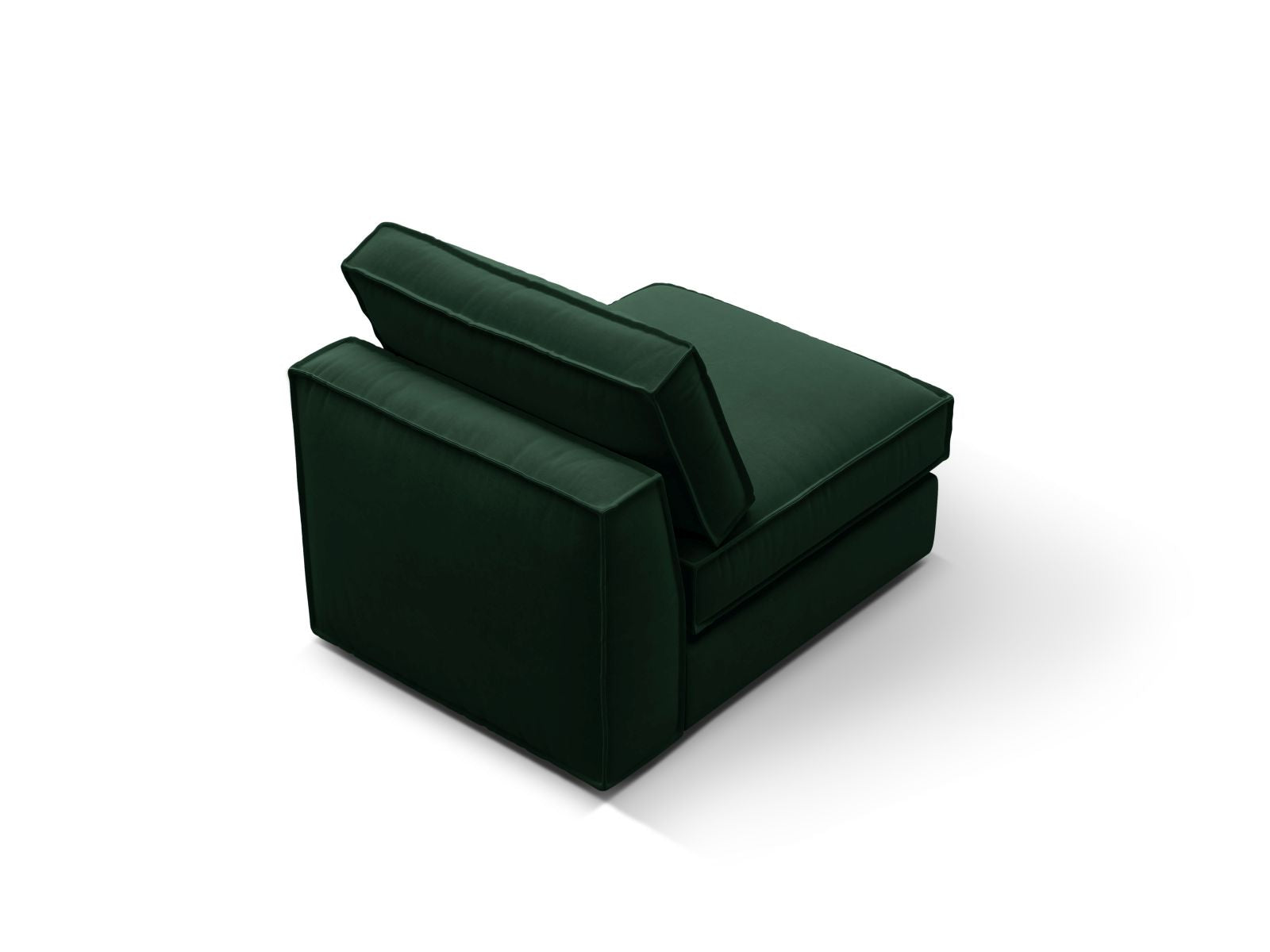 Elegantes, armfreies 1-Sitzer Modul Sofa in sattem Flaschengrün, ideal für moderne und anpassbare Wohnkonzepte.