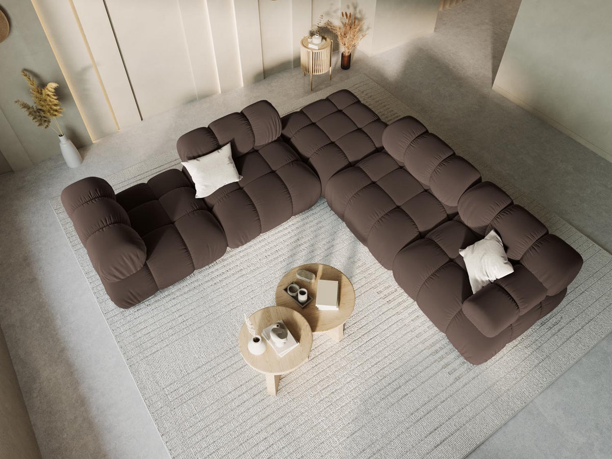 Bellis Velour Modul Armless 1 Sitzer in Dark Brown-Bluvel präsentiert im Onlineshop von KAQTU Design AG. Modulares Sofa ist von Micadoni