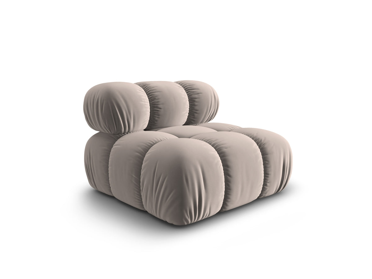 Bellis Velour Modul Armless 1 Sitzer in Cappuccino-Bluvel präsentiert im Onlineshop von KAQTU Design AG. Modulares Sofa ist von Micadoni