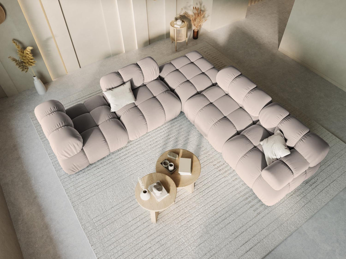 Bellis Velour Modul Armless 1 Sitzer in Cappuccino-Bluvel präsentiert im Onlineshop von KAQTU Design AG. Modulares Sofa ist von Micadoni