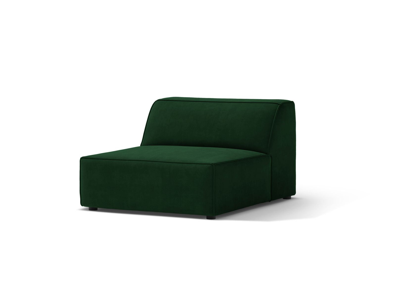 Elegantes 1-Sitzer Modul ohne Armlehnen Jodie in Flaschengrün, ideal für individuelle Sofa-Kombinationen im modernen Wohnraum.