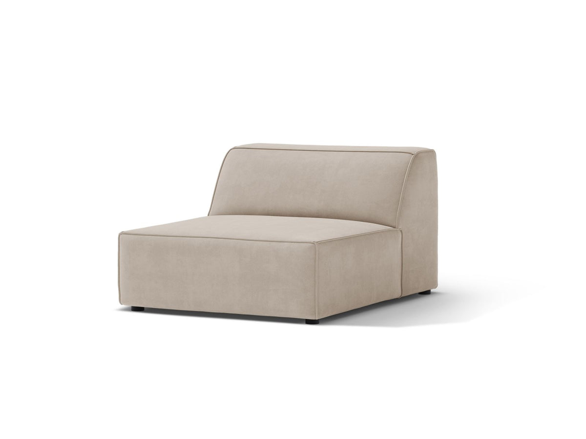 1-Sitzer Modul Armless Jodie in Dark Beige-Bluvel präsentiert im Onlineshop von KAQTU Design AG. Modulares Sofa ist von Micadoni