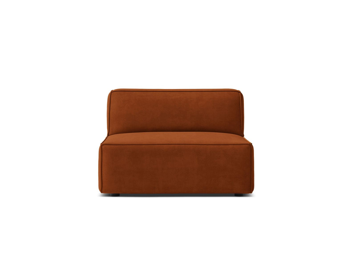 1-Sitzer Modul Armless Jodie in Terracotta-Bluvel präsentiert im Onlineshop von KAQTU Design AG. Modulares Sofa ist von Micadoni