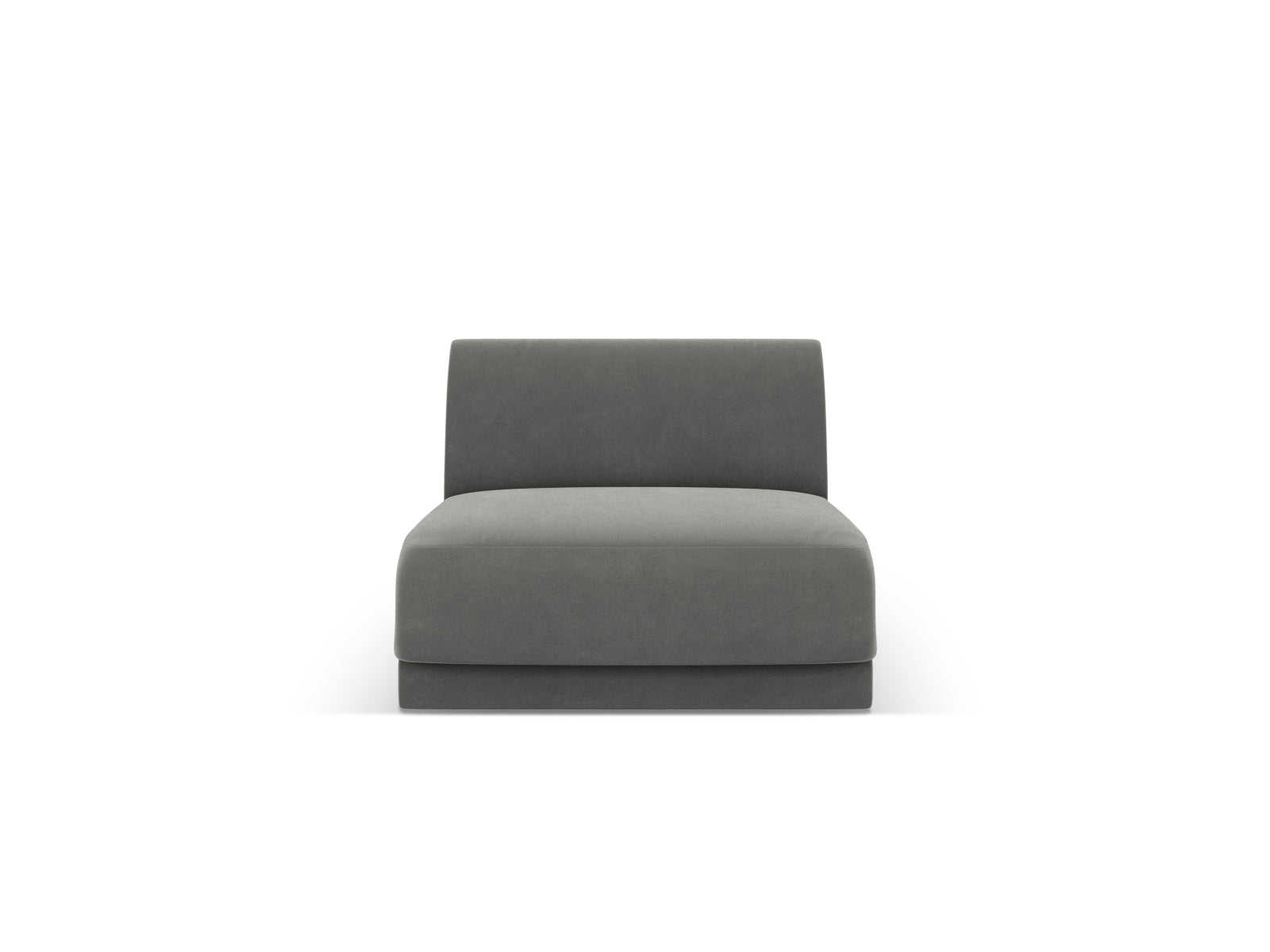 Miley Velour Modul Armless 1 Sitzer in Light Grey-Bluvel präsentiert im Onlineshop von KAQTU Design AG. Modulares Sofa ist von Micadoni