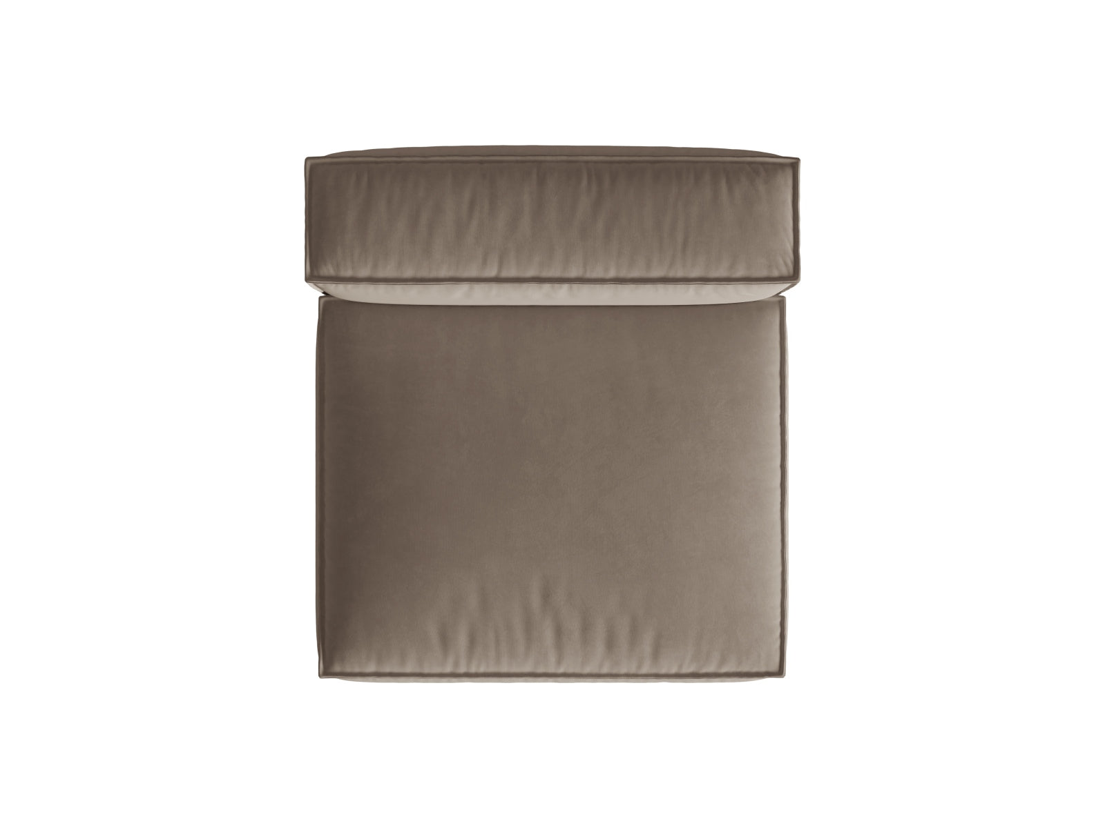 Eleganter Nuria Velour Modul Armless 1 Sitzer in dezentem Grau, ideal für kreative Wohnkonzepte und stilvolle Akzente.