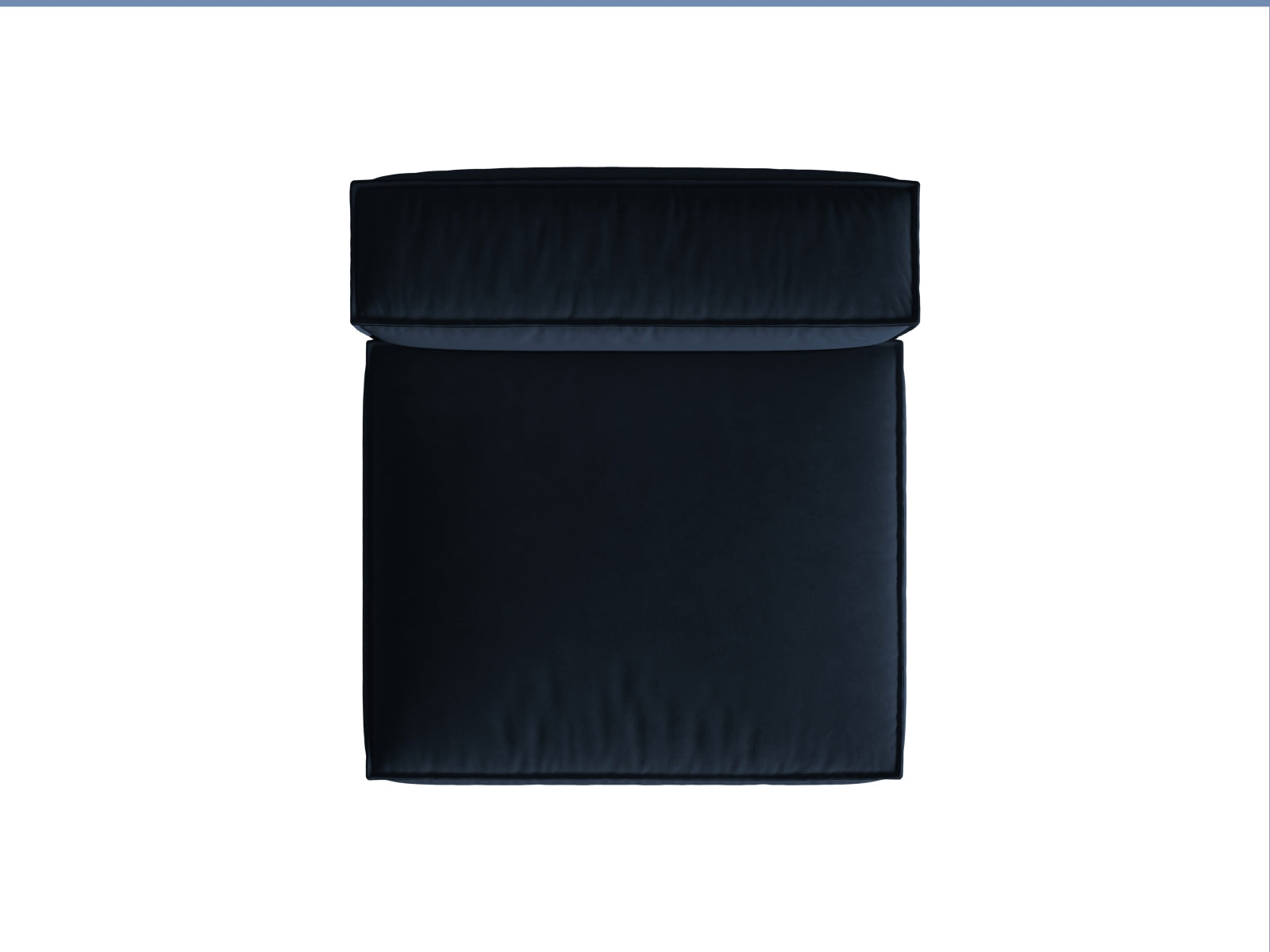 Eleganter Nuria Velour Modul Armless 1 Sitzer in edlem Blau, ideal für kreative Wohnkonzepte und stilvolle Akzente im Raum.
