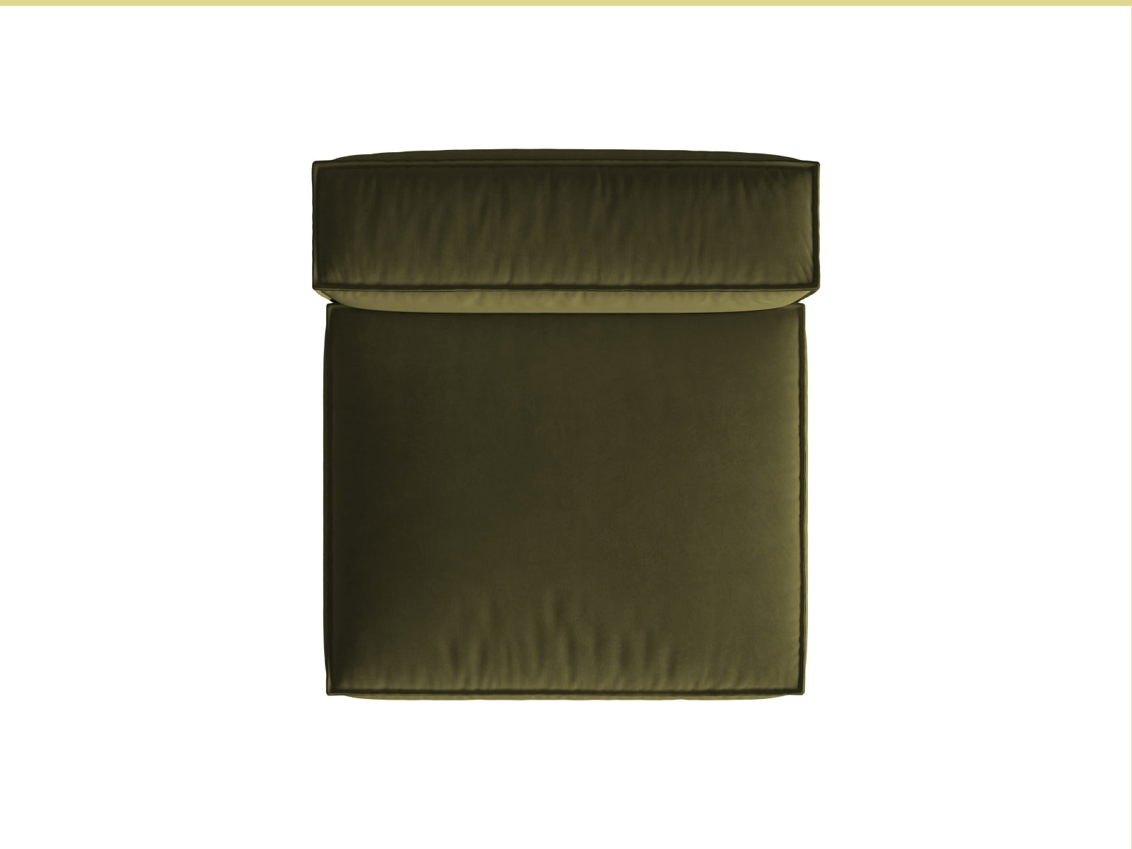 Eleganter Nuria Velour Modul Armless 1 Sitzer in luxuriösem Moosgrün, ideal für moderne Wohnräume und entspannte Atmosphäre.