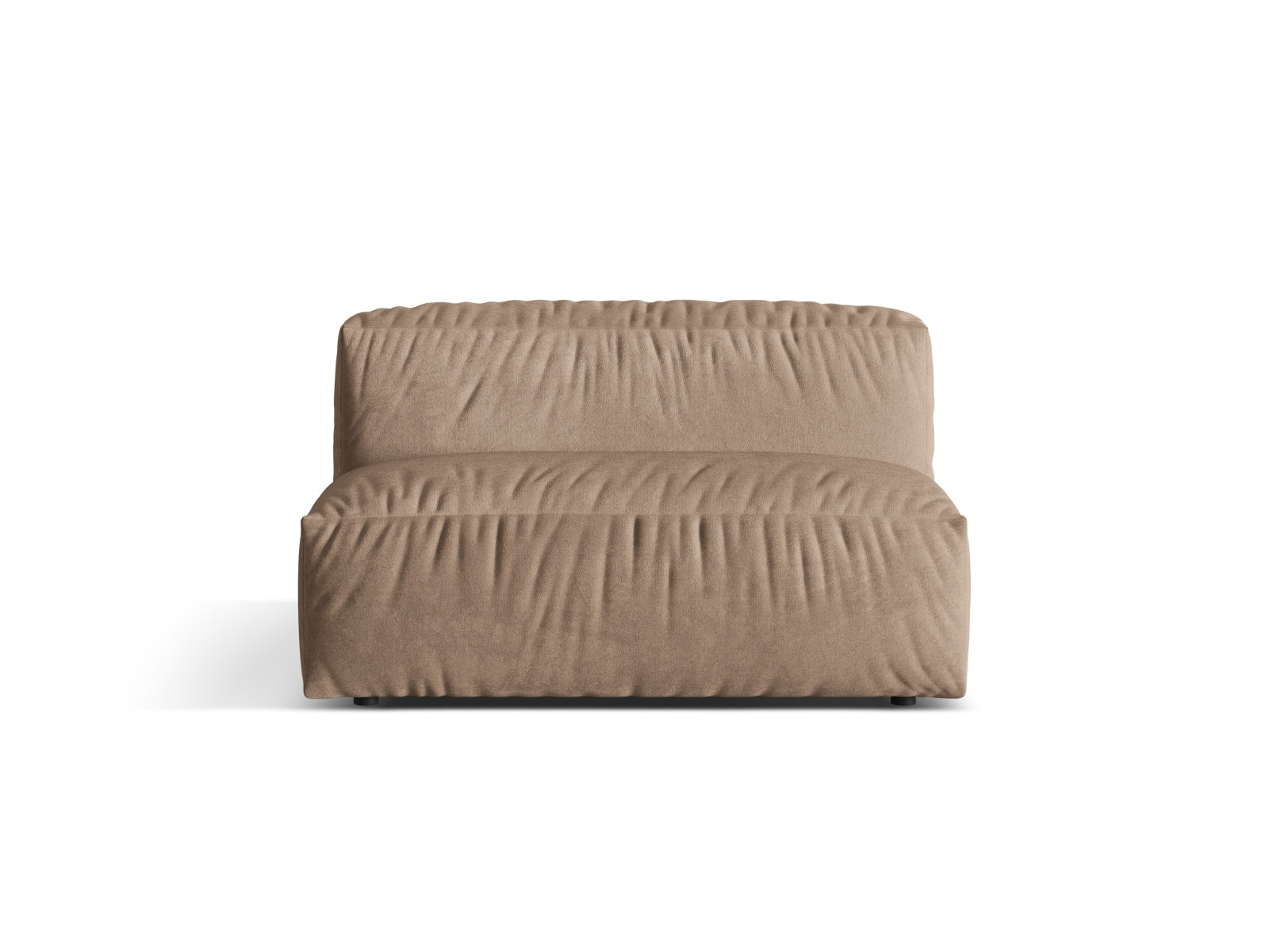 Stylischer Martina Modul Armless 1 Sitzer in edlem Dunkelbeige, perfekt für flexible Wohnkonzepte und zeitgemäße Einrichtung.