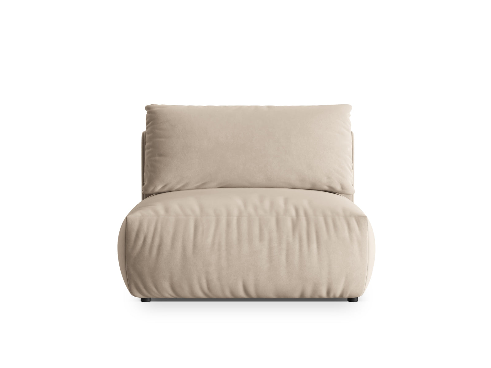 Chris Velour Modul Armless 1 Sitzer in Ecru präsentiert im Onlineshop von KAQTU Design AG. Modulares Sofa ist von Micadoni