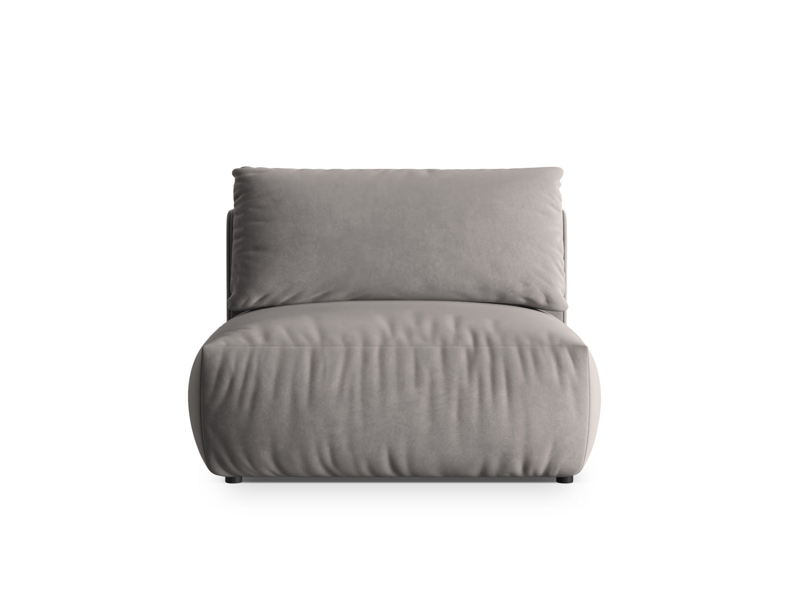 Chris Velour Modul Armless 1 Sitzer in Grey präsentiert im Onlineshop von KAQTU Design AG. Modulares Sofa ist von Micadoni